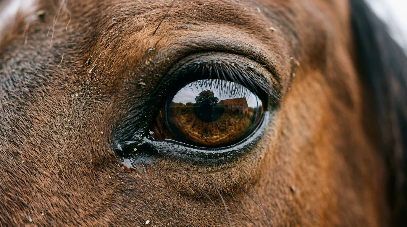 Un regard de cheval, Centre équestre Les Chevaux de la Plaine, Sainte-Foy-Saint-Sulpice